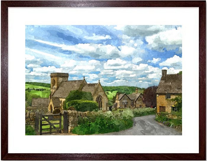 Cotswolds Watercolour Framed Prints